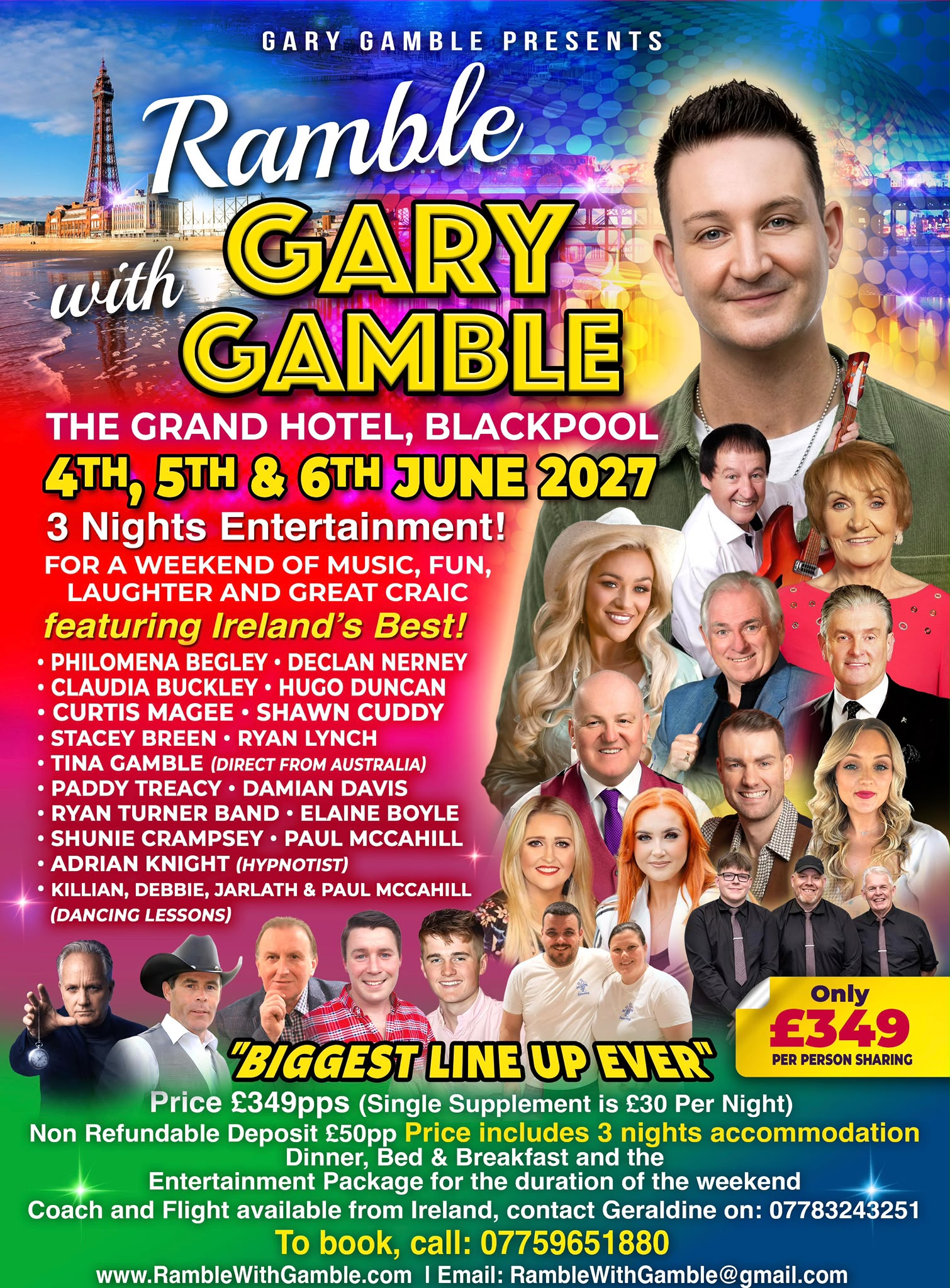 Ramble with Gary Gamble - Blackpool Weekend 2027 Poster