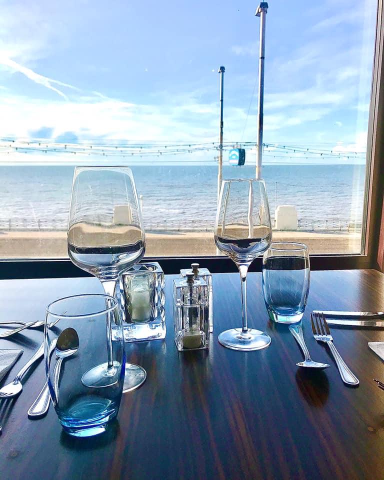 The Grand Hotel restaurant with sea view